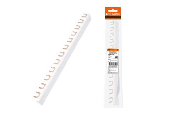 Шина соединительная 1П 63А FORK (вилка) 12FORK (инд. упак.) | SQ0802-0102 TDM