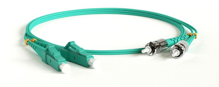 Патч-корд FC-D2-503-LC/PR-ST/PR-H-50M-LSZH-AQ волоконно-оптический (шнур) MM 50/125(OM3), LC-ST, duplex, LSZH, 50 м | 247713 Hyperline