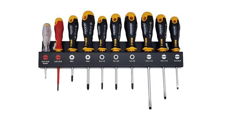 Набор отверток Ergonic, Отвертка диэлектрическая и тестер напряжения 10 шт | 40091013 Felo