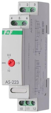 Автомат лестничный AS-223 (монтаж на DIN-рейке с антиблокировкой 1мод. 230В 16А 1Z IP20) F&F EA01.002.006 Евроавтоматика