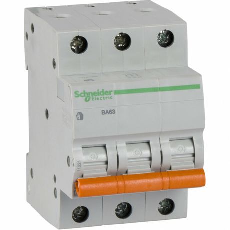 Выключатель автоматический трехполюсный ВА63 6А C 4,5кА | 11221 Schneider Electric APC