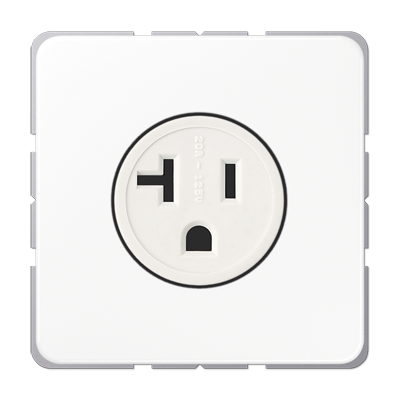 Штепсельная розетка SCHUKO 16А 250V~ с углом наклона 20°; белая | CD521-20WW Jung