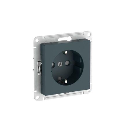 Розетка AtlasDesign 16А с заземл. защ. шторки быстрозажим. клем. механизм изумруд SE ATN000845S APC