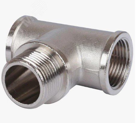 Тройник ВНВ 3/4'х3/4'х3/4' переходной, никелированный - BFN-011-402 Aquadeel