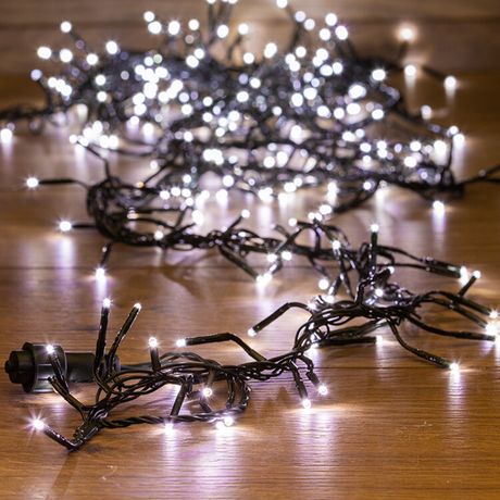 Гирлянда светодиодная "Кластер LED" 3м 288LED бел. 14Вт 220-240В IP20 провод ПВХ темн. зел. Neon-Night 303-625