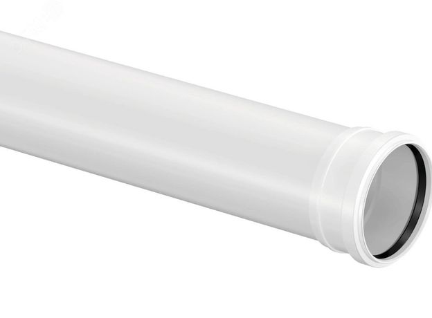 Труба канализационная 110x500 мм PP, однораструбная, малошумная, белая - ST500085W PRO AQUA