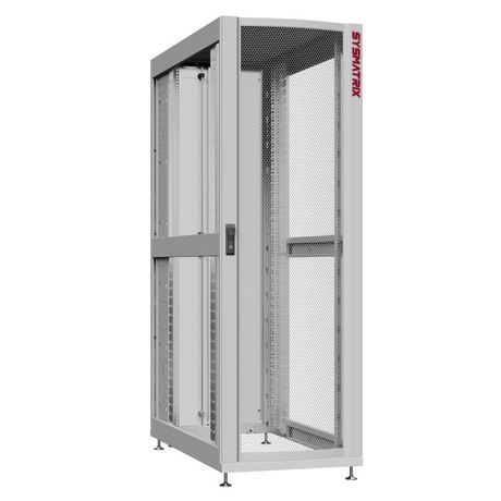 Шкаф серверный 42U 600х1070 передняя дверь: одностворчатая перфорированная IP20. задняя двустворчатая глухой металл IP51. боковые панели: без. цвет: серый RAL7035 - NS 6142.7350 SYSMATRIX