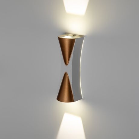 Декоративная подсветка WL43 WH+GD светодиодная 6Вт 3500К белый/золото IP54 для интерьера, фасадов зданий | Б0054423 ЭРА