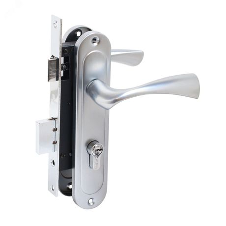 Замок врезной БУЛАТ ЗВ4-1.70.03.07 НОМОС титан 5 перф.кл. с/руч - 13978 ПТК