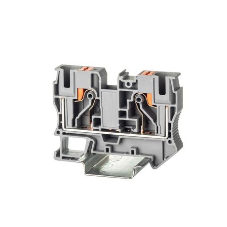 Клемма проходная , зажим push-in, 2 точки подключения, 10 кв.мм, серая - VPR-10-GY ДКС