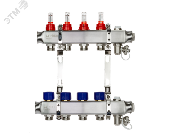 Комплект коллекторов SSM-4RF set с расходомерами и кронштейнами, 4 контура - 088U0954R Ридан