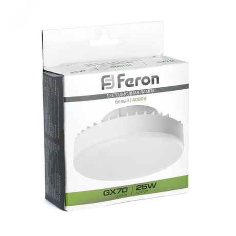Лампа светодиодная LED 25вт GX70 белый таблетка - LB-474 38269 FERON
