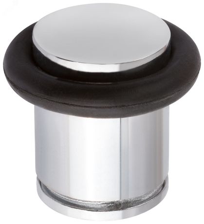 Ограничитель дверной малый с резиновой вставкой (Аллюр 588А-2) хром - 66745 РОС