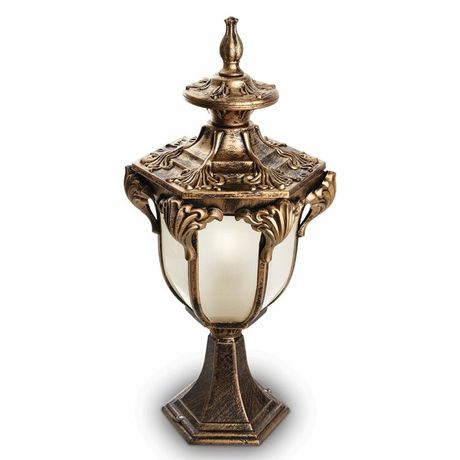 Светильник садово-парковый PL4043 60W 230V E27 200*175*430мм черное золото (на постамент) | 11423 FERON