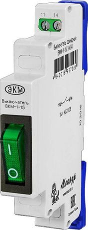 Выключатель модульный ВКМ-1 15А AC250В УХЛ4 зел. Меандр A8302-16933567