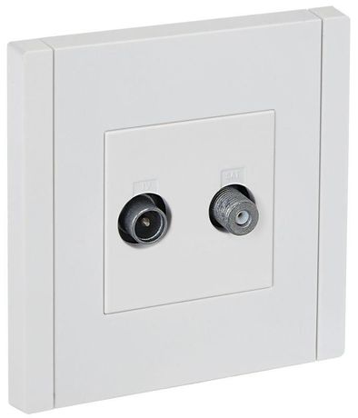 Розетка 2-м TV+SAT FORTE&PIANO FP238 бел. IEK FP-AF20-O-K01