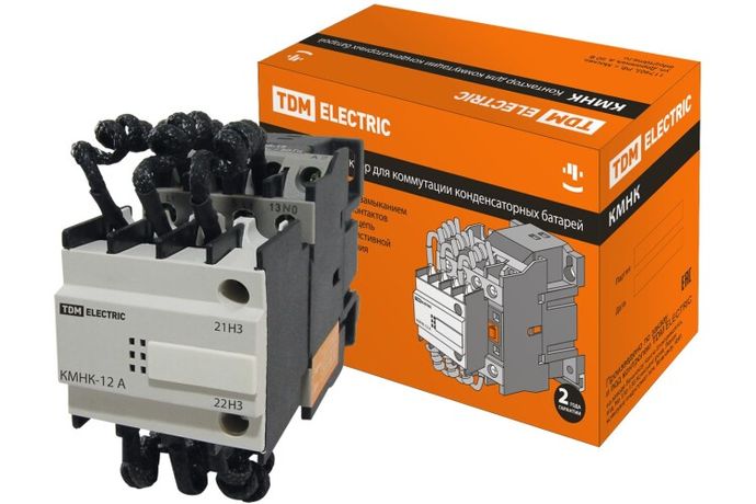 Контактор для коммутации конденсаторных батарей 12,5кВАр, КМНК-12-230.A 1НО 1НЗ - SQ2103-0002 TDM