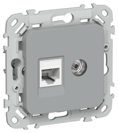 Розетка 2-м СП FLITE РКТВ5е-2-0-ФлС RJ45/TV кат.5E UTP механизм сер. IEK FI-AK22-1-K03 IEK арт. FI-AK22-1-K03