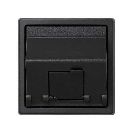 Адаптер на 1 RJ45(12) коннектор 75528; 75540; 75541; 75544-39 наклонный Simon73 Loft графит 73085-62