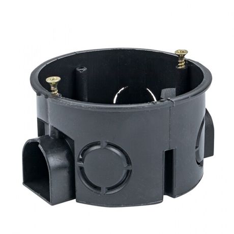 Коробка установочная приборная КМТ-010-044 со стыковочными узлами и саморезами для твердых стен (71х42) розничный стикер EKF PROxima - plc-kmt-010-044-r