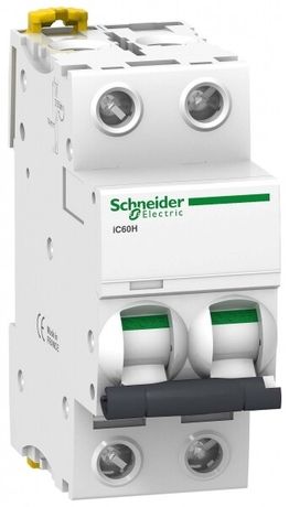 Выключатель автоматический двухполюсный iC60H 16А C 10кА | A9F89216 Schneider Electric