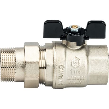 Кран шаровой со сгоном 1 1/4' ВН ручка бабочка - RG008Q0M497039 STOUT SVB-0007-000032