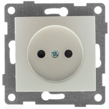Механизм розетки 1-местн. б/з с з/ш СП Bravo 16А IP20 250В жемчуж. GUSI С10Р2-028