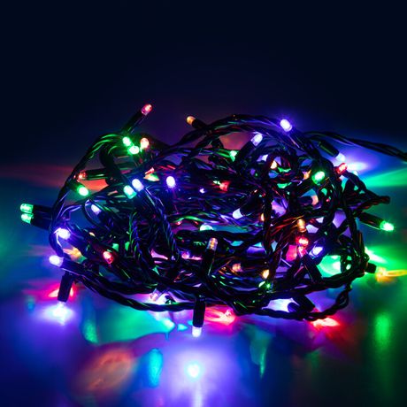 Светодиодная новогодняя гирлянда нить черный ПВХ 10 м мультиколор 100 LED, IP65 ERAPS-PM10 ЭРА - Б0056016