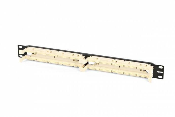 Кросс-панель 110C-19-100P-1U 100 парная 110 типа, 19" 1U (без модулей) | 15477 Hyperline
