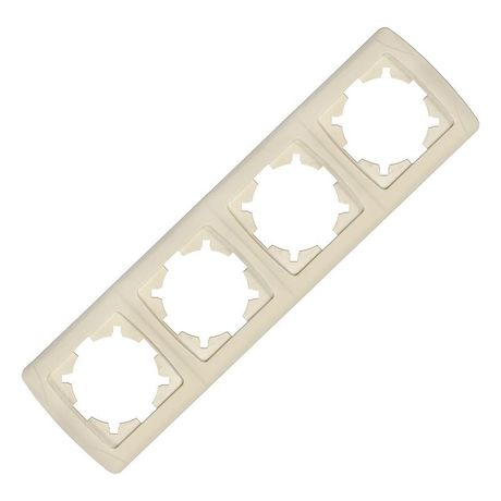 Маргарита рамка четырехместная горизонтальная сл.кость (ivory) (еврослот) - МР004Г-I Союз