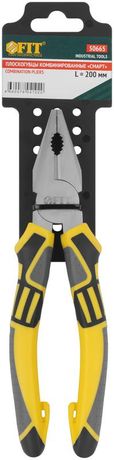 Плоскогубцы комбинированные "Смарт" трехцветные прорезиненные ручки никелевое покрытие 200мм FIT 50665 РОС