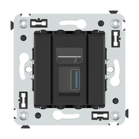 Розетка USB 3.0 1-м СП Avanti "Черный матовый" тип А-А DKC 4412303 ДКС