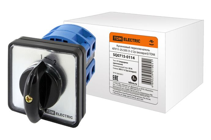 Кулачковый переключатель КПУ11-25/205 (1-2 2р (возврат)) | SQ0715-0114 TDM
