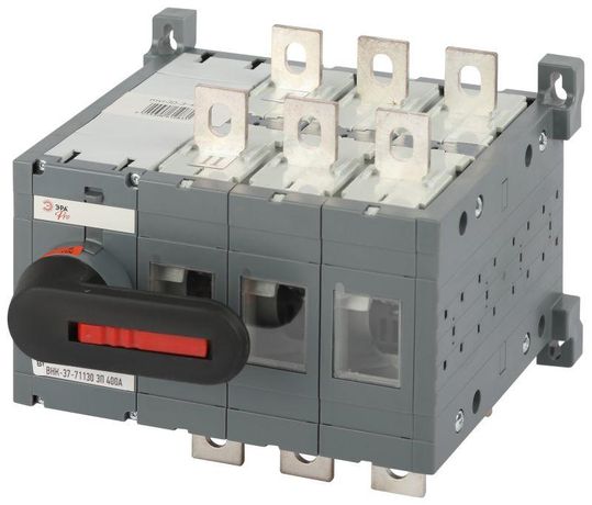 Эра Б0054017 Выключатель-разъединитель ВНК-37-31130 PRO mvr30-3-400E 3П 400А на 2 направления с фронтальной рукояткой управления