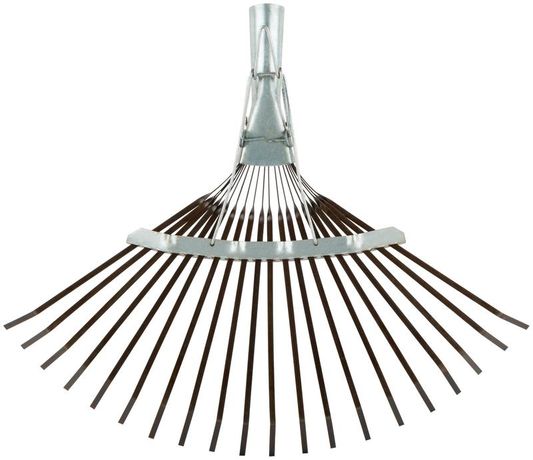 Грабли веерные регулируемые пластинчатые 20 зубьев 250-415мм без черенка КУРС 76944