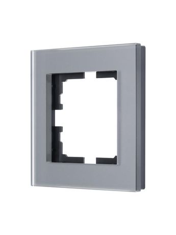 Рамка 1-местн. гориз. VESNA стекло асфальт матов. LEZARD 742-M6980-146