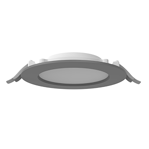 Светильник светодиодный DL-01 Slim 160мм 15Вт 4000К 176x39мм IP65/40 круглый встраив. с опаловым рассеив. RAL7045 сер. муар VARTON V1-RF-70083-10000-6501540 VARTA VARTON арт. V1-RF-70083-10000-6501540
