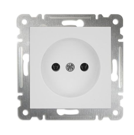 Розетка 1-м СП Karea 10А IP20 без заземл. механизм бел. Makel 57001022