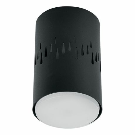 Светильник потолочный под лампу макс 12W, 230V, GX53 и подсветка 4000K, черный HL350 | 41454 FERON