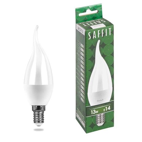 Лампа светодиодная LED 13вт Е14 белый матовая свеча на ветру - SBC3713 FERON 55165