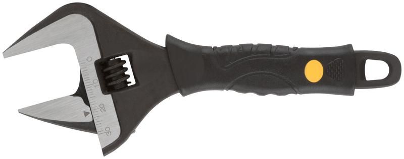 Ключ разводной ''Контур'', узкие губки, шкала, экстра увеличенный захват, ПВХ накладка на ручку 150 мм (34 мм) - 70171 РОС