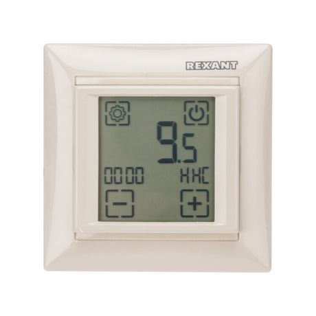 Терморегулятор сенсорный программируемый RX-421H бежевый (совместим с Legrand серии «Valena») | 51-0587 REXANT MEET