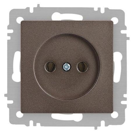 Розетка однофазная скрытого монтажа, в рамку без шторок бронза 16А 250В IP20 винтовые зажимы 6-201-08 Intro Accent - Б0063670 ЭРА