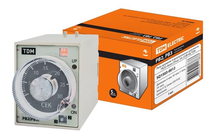 Реле времени РВ2G-4мин/24час-5A-220В-8Ц | SQ1503-0012 TDM