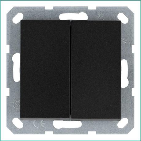 Переключатель проходной 2-кл. 10А IP20 механизм антрацит Jasmart G3022B