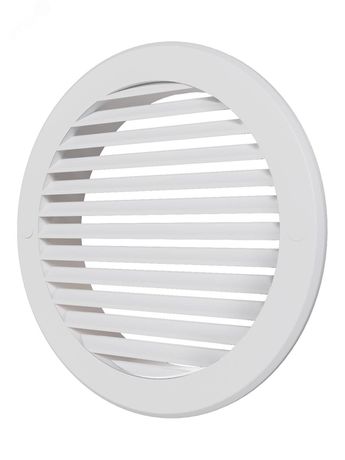 Решетка наружная вентиляционная круглая D186 с фланцем D150, из ASA пластика - 15РКН ЭРА