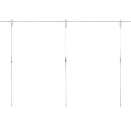 Гирлянда светодиодная "Тающие сосульки" 10шт х 50см шаг 100см 600LED тепл. бел. 24В провод каучук соединяется Neon-Night 256-423