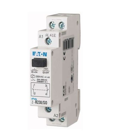 Реле установочное с кнопкой, 230В, 1НО+1НЗ (Z-R230/SO) - 265181 EATON