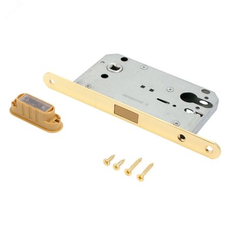 Замок врезной магнитный АЛЛЮР АРТ 5300-MC PB золото без ц/м - 14905 ПТК