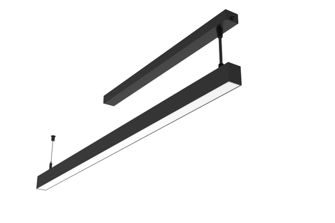 Светильник светодиодный Angusta 2001х35х45мм подвесной 39 Вт 4000 К IP40 RAL9005 черный муар с рассеивателем опал - V1-R0-90244-30000-4003940 VARTA